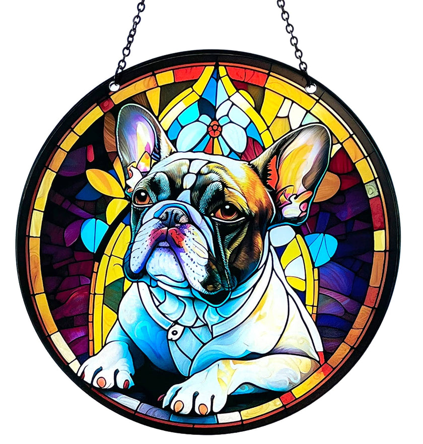 Frenchie Suncatcher with Chain