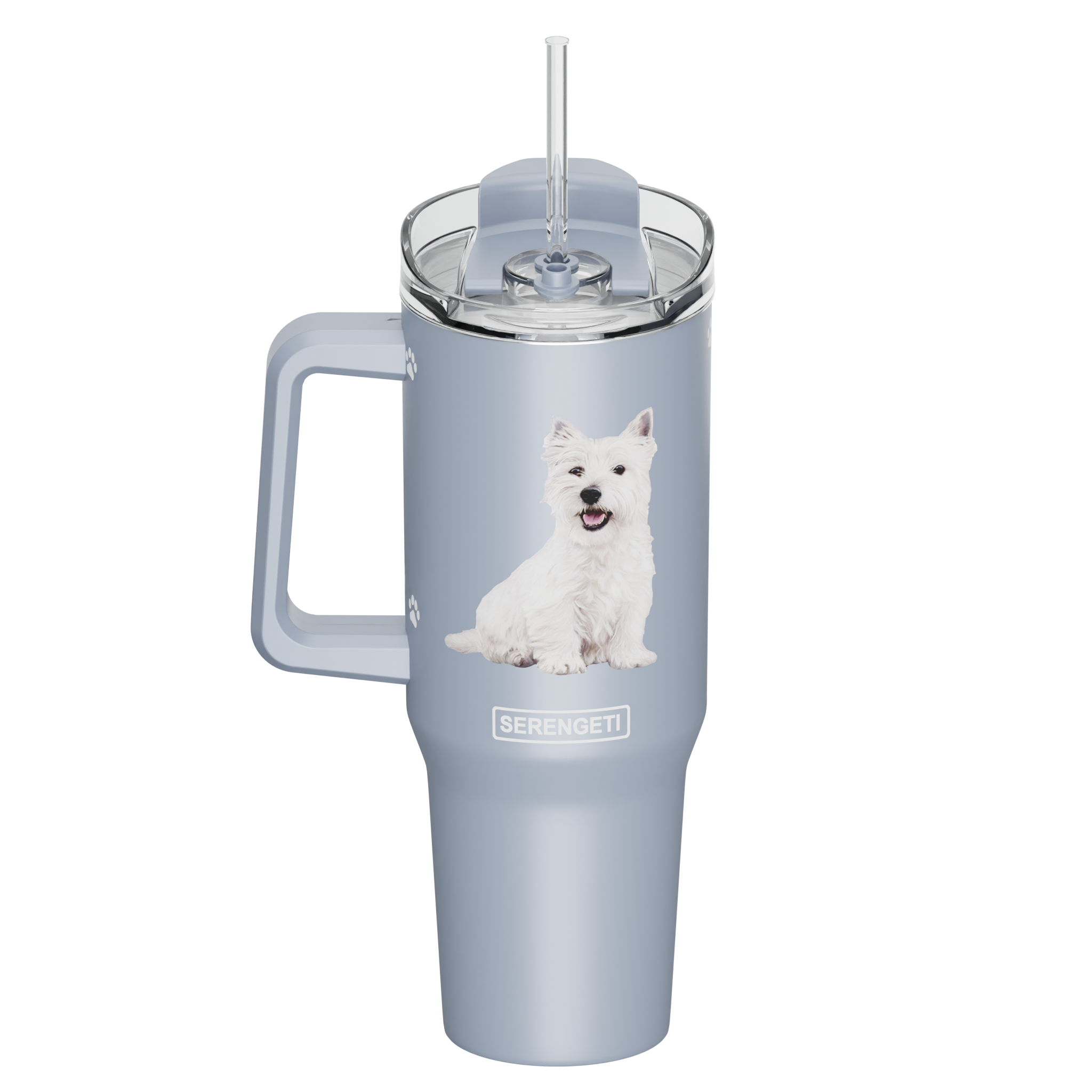 Westie 40 oz Tumbler with Handle and Straw Lid