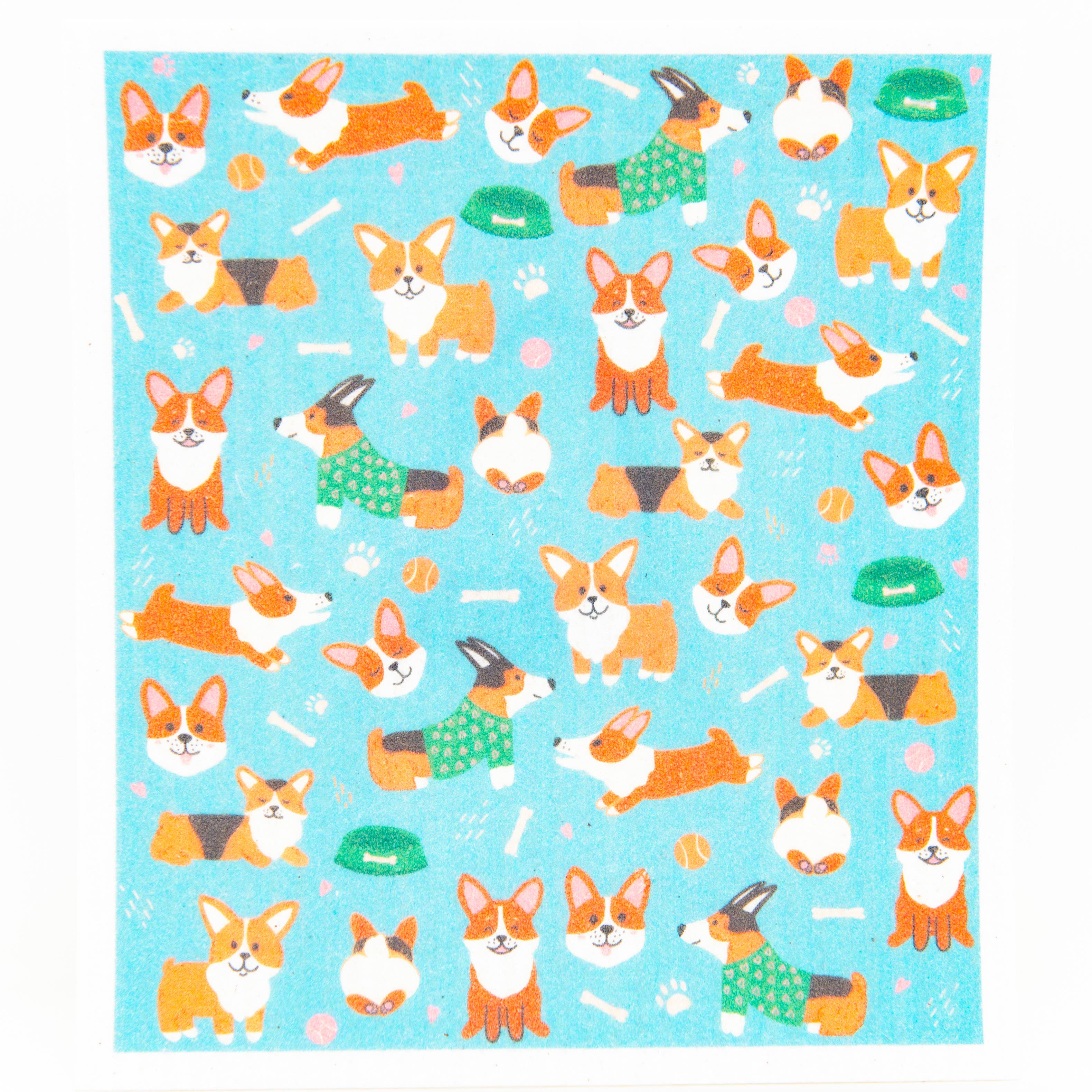 Corgi Pupper Towel Swedish Dishcloth- Each