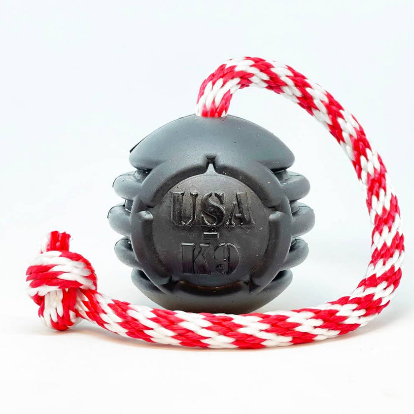 SP Magnum Black Stars and Stripes Ultra-Durable Rubber Dog Chew