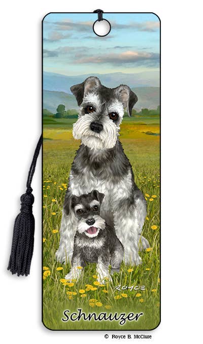 Schnauzer 3D Dog Bookmark