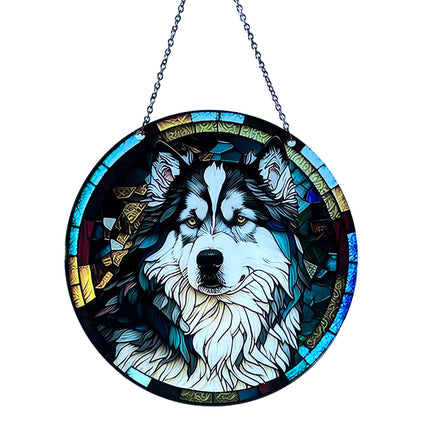 Malamute Suncatcher with Chain