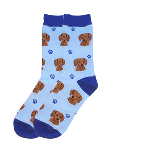 Dachshund Red Socks