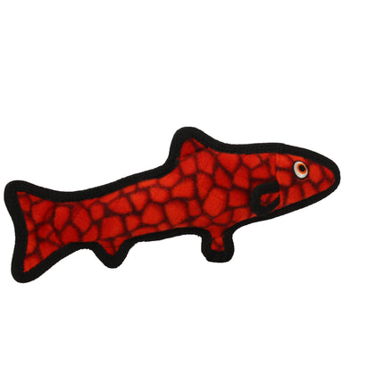 Tuffy Ocean Trout - Red, Durable, Tough, Squeaky Dog Toy