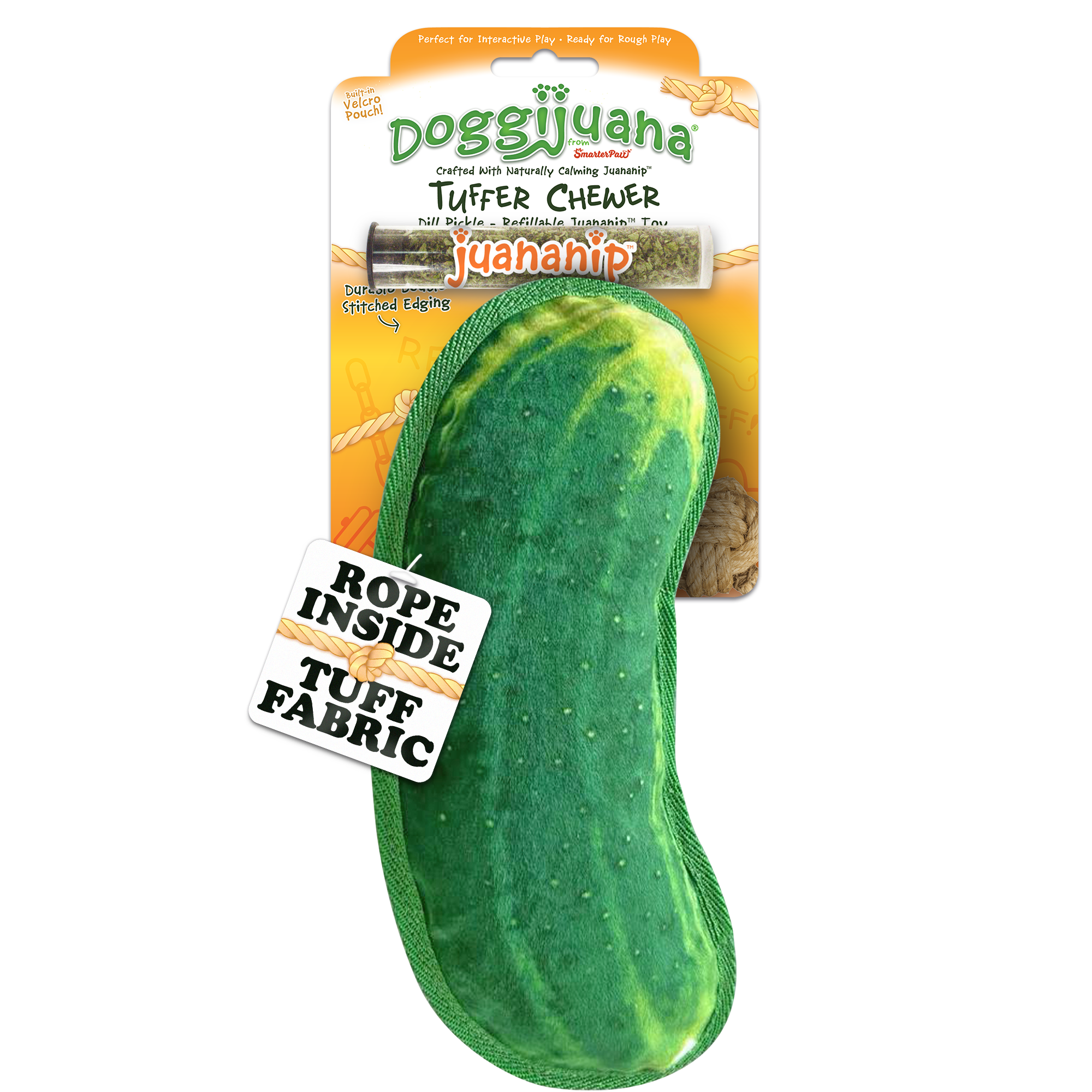 Tuffer Chewer Refillable Dill Pickle Toy