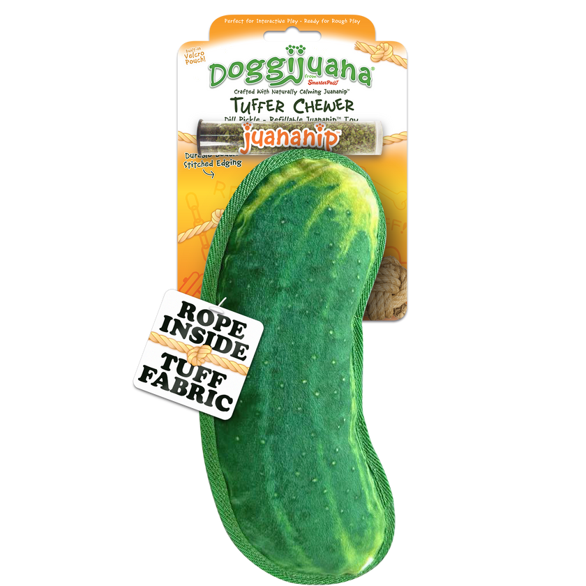 Tuffer Chewer Refillable Dill Pickle Toy