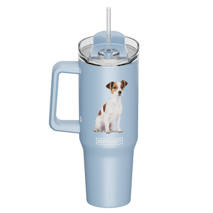 Jack Russell 40 oz Tumbler with Handle and Straw Lid