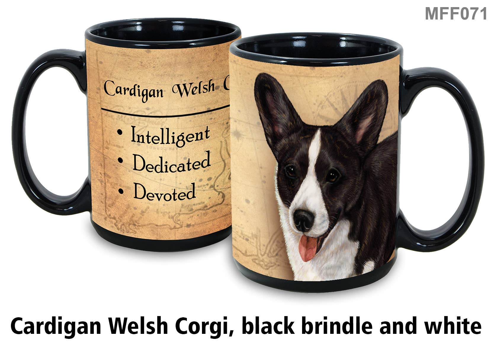 Corgi Cardigan Black/Brindle Mug Coffee Cup