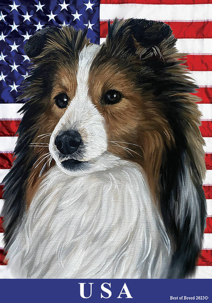 Sheltie Sable -  All-American II Garden Flag