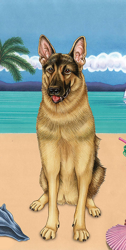 German Shepherd Bath Beach Towel