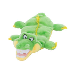 Outward Hound Squeaker Matz Gator Plush Dog Toy Green Small