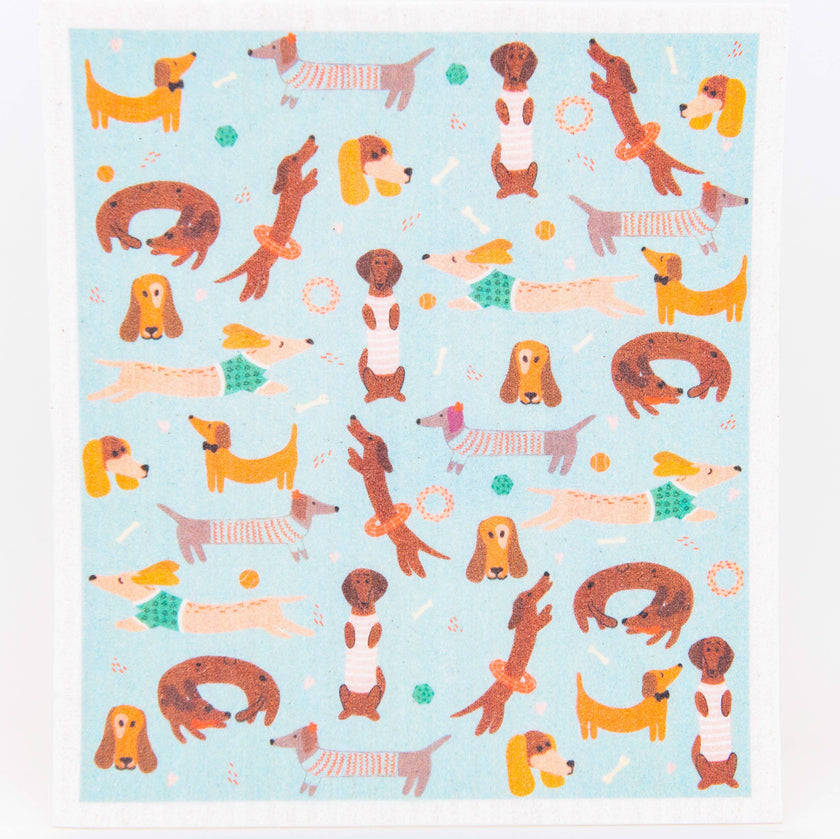 Dachshund Pupper Towel Swedish Dishcloth- Each