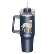 Labrador, yellow 40 oz Tumbler with Handle and Straw Lid