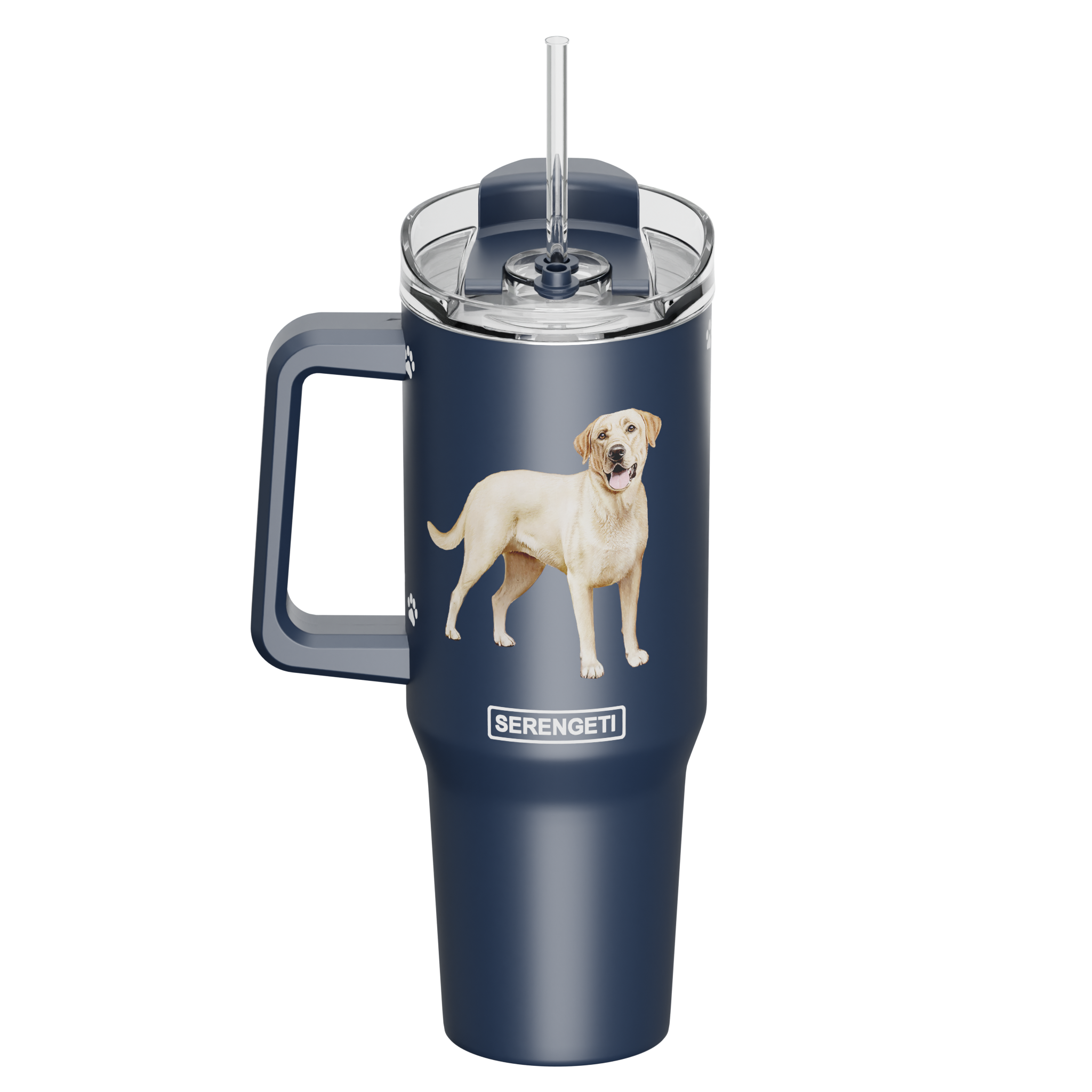 Labrador, yellow 40 oz Tumbler with Handle and Straw Lid