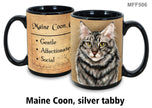 Cat Mug Maine Coon Silver Coffee Cup