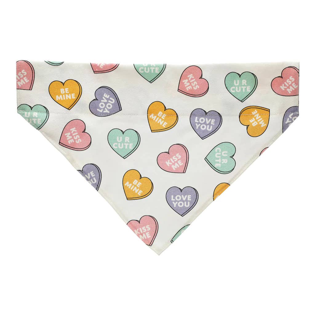 Pearhead Conversation Hearts Dog Bandana, M/L