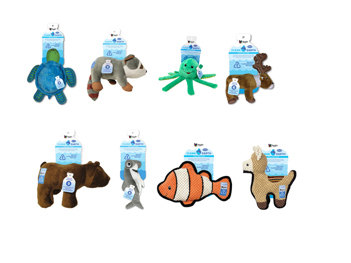 Dog Toy Clean Earth Recycled Floating Plush Toys 100% Sustainable
