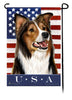 This Collie Sable USA American Garden Flag is a testament to the beauty of your favorite breed and the American Flag.
