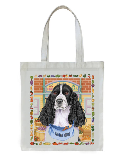 Springer Spaniel Black/White -   Dog Breed Tote Bag