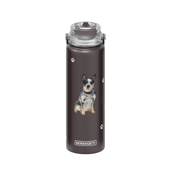 Australian Cattle Dog Stainless Steel Water Bottle 24 Oz. Serengeti