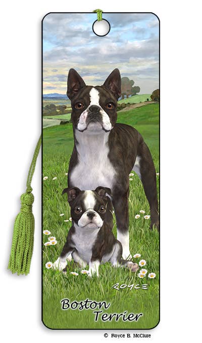 Boston Terrier 3D Bookmark UPC: 810554023024.