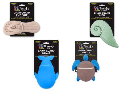 Gnaw Guard Foam Floating Squeakers - Whale, Flip Flop, Shell, Turtle Toy