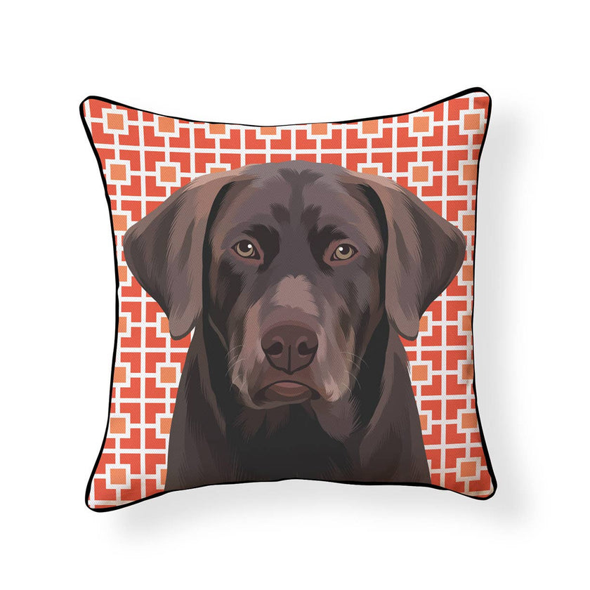 Chocolate Lab Labrador Pillow