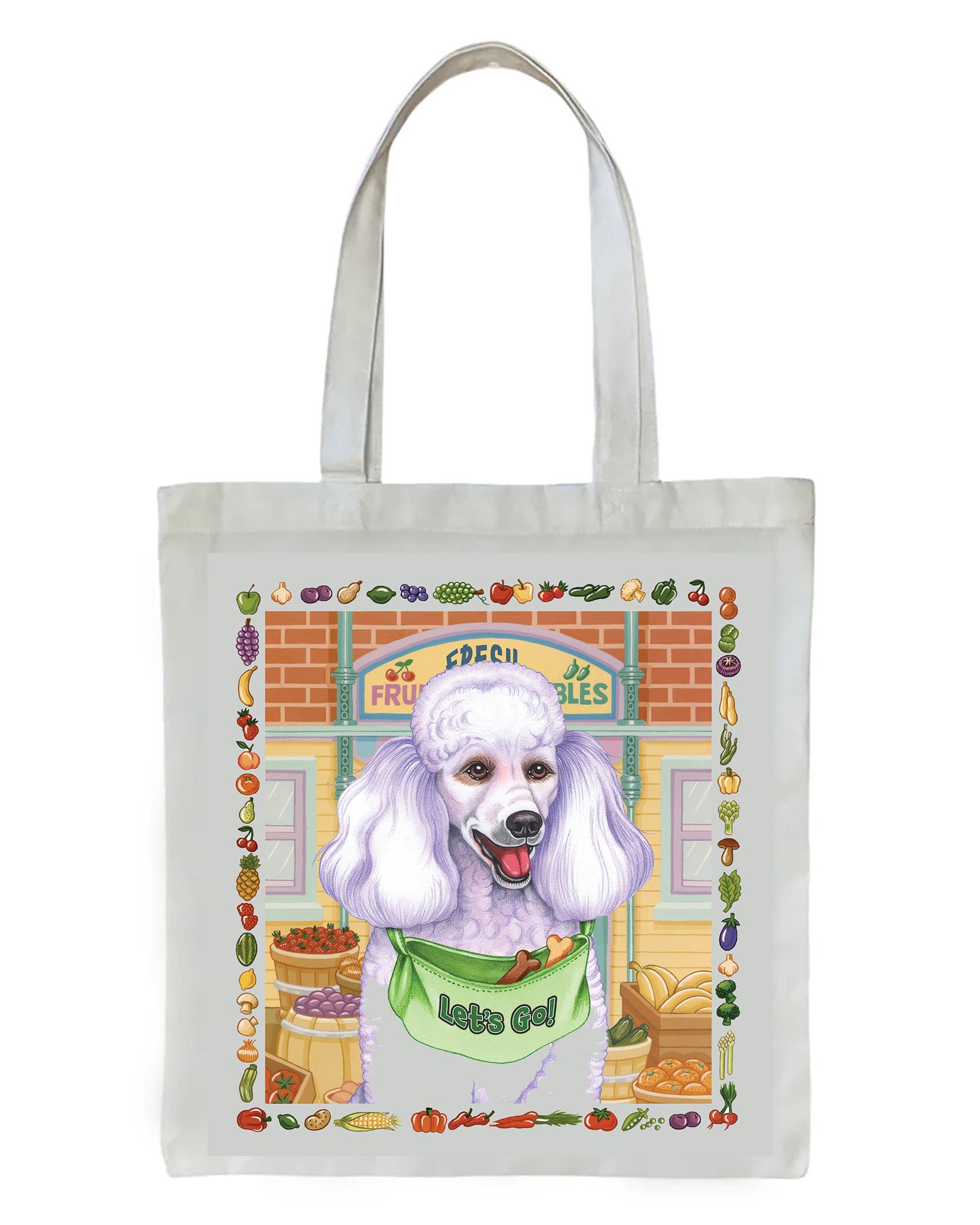 Poodle White -   Dog Breed Tote Bag