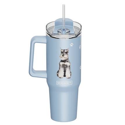 Schnauzer, uc 40 oz Tumbler with Handle and Straw Lid