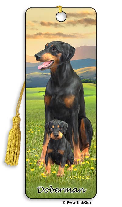 Doberman 3D Dog Bookmark