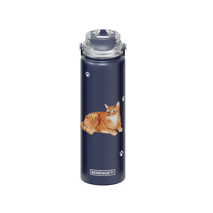 Tabby Cat Orange Stainless Steel Water Bottle 24 Oz. Serengeti