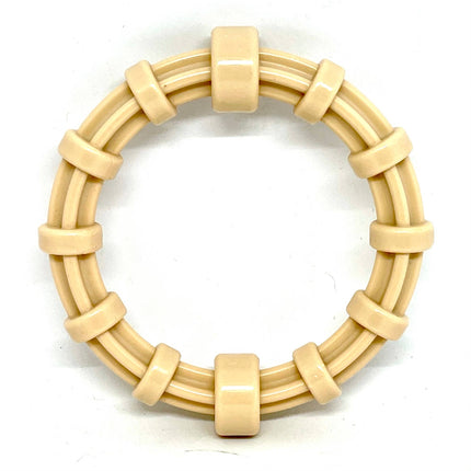 Dog Toy SP Honey Bone Chicken Flavored Teething Dog Toy Ring for Aggressive Chew