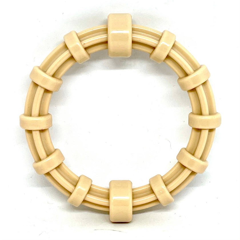 Dog Toy SP Honey Bone Chicken Flavored Teething Dog Toy Ring for Aggressive Chew