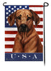 This Rhodesian Ridgeback USA American Garden Flag is a testament to the beauty of your favorite breed and the American Flag. 