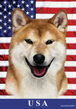 Shiba Inu -  All-American II Garden Flag