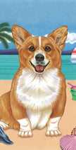 Corgi Bath Beach Towel