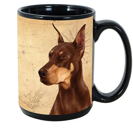 Doberman Red Cropped Mug Coffee Cup