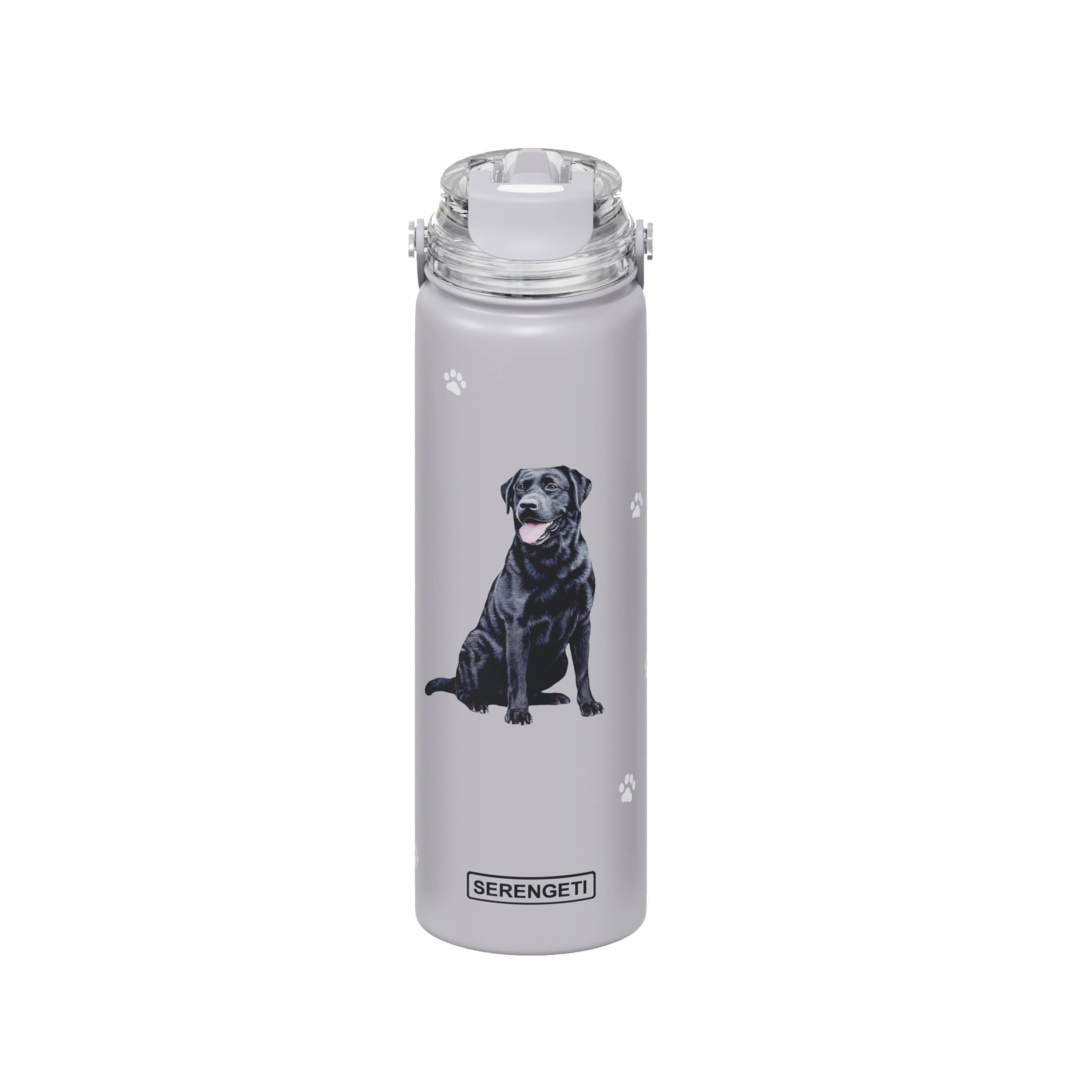 Black Labrador Stainless Steel Water Bottle 24 Oz. Serengeti