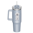 Poodle 40 oz Tumbler with Handle and Straw Lid