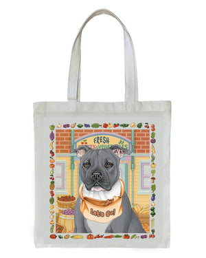 Pit Bull Blue -   Dog Breed Tote Bag