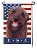This Labradoodle Chocolate Shaggy Cut USA American Garden Flag is a testament to the beauty of your favorite breed and the American Flag