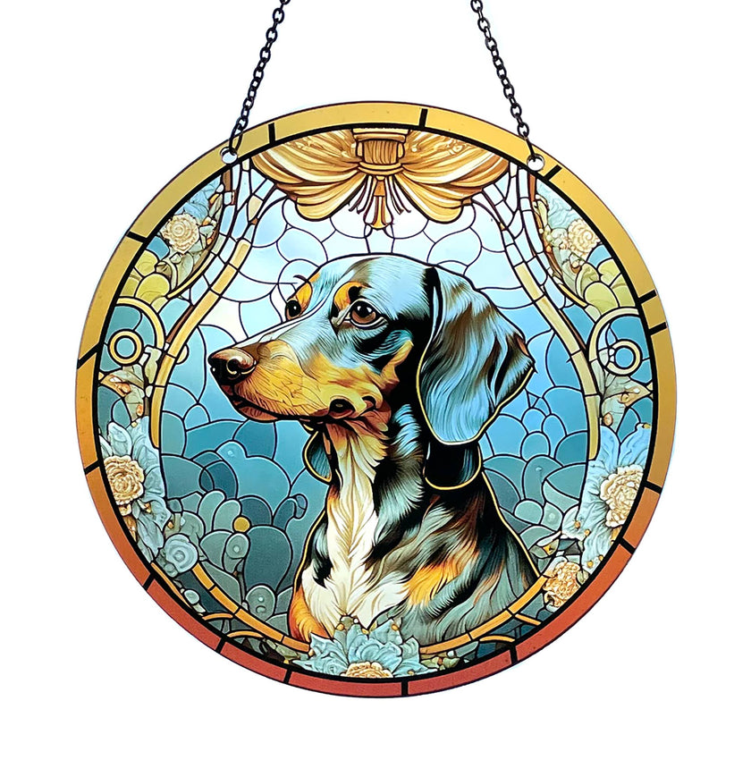 Dachshund Suncatcher with Chain