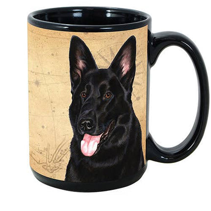 German Shepherd Black Mug Coffee Cup