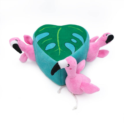 Zippy Burrow® - Flamingos in Monstera