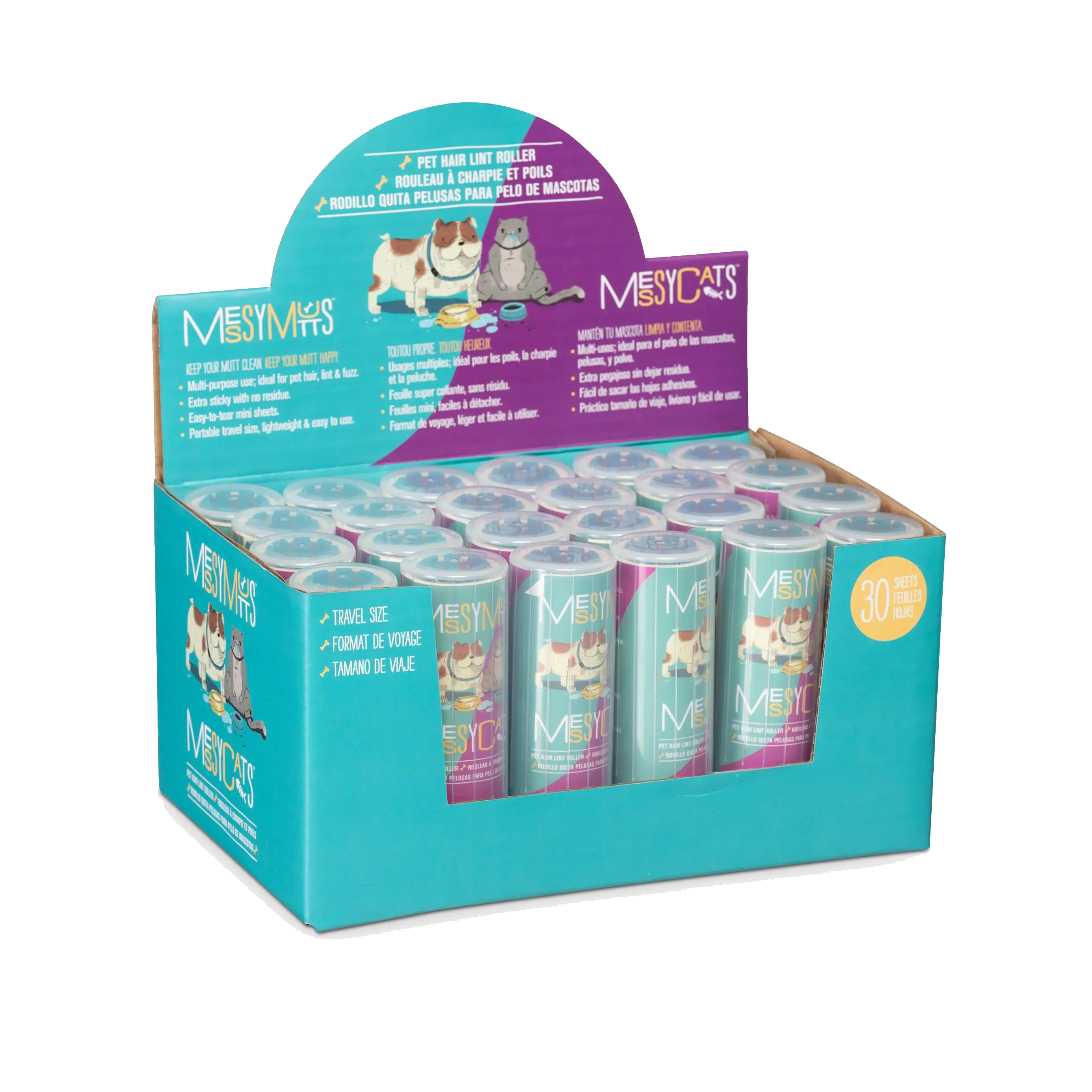Messy Mutts Pet Hair Lint Rollers- Each
