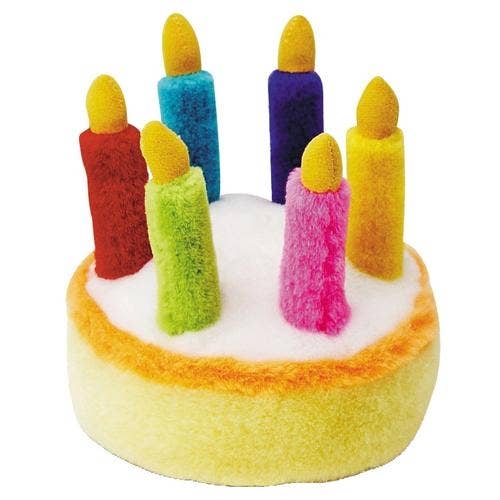 Multipet Birthday Cake Plush Dog Toy 5.5