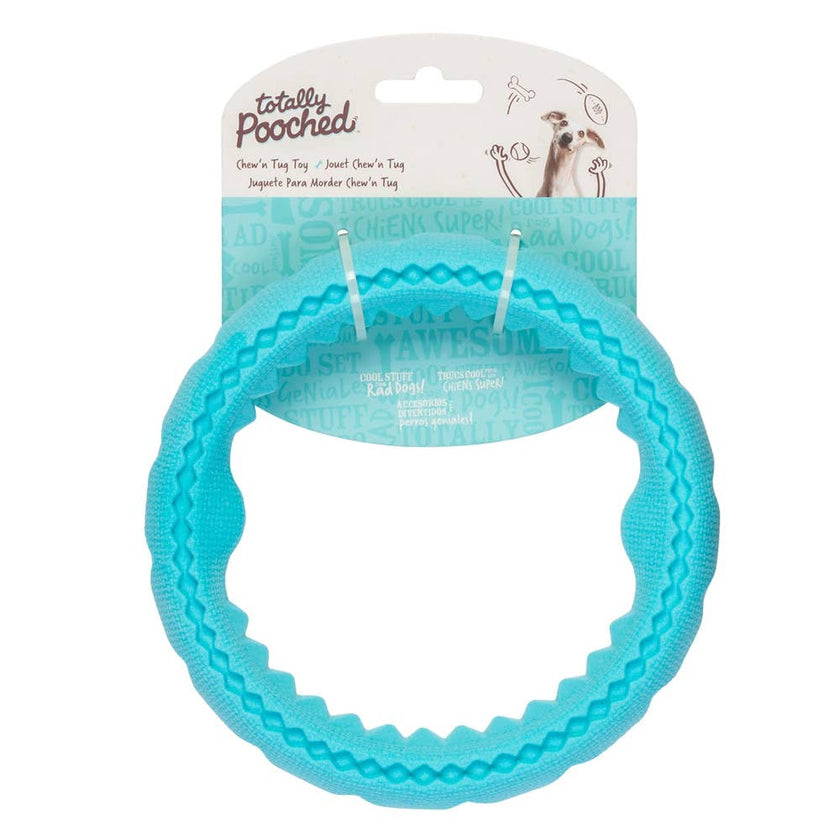 Totally Pooched Chew n' Tug Ring, Foam Rubber Dog Toy