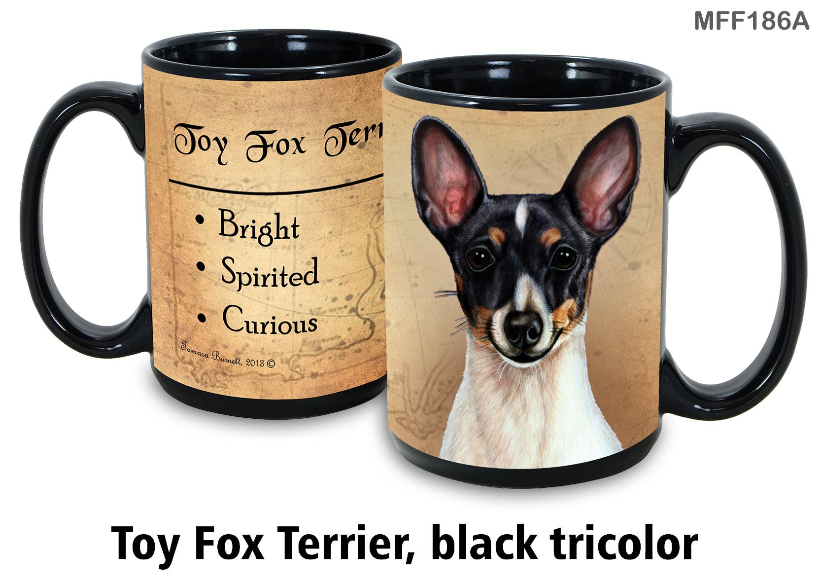 Fox Terrier Toy Black Tri Coffee Mug Cup