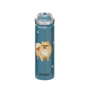 Pomeranian Stainless Steel Water Bottle 24 Oz. Serengeti