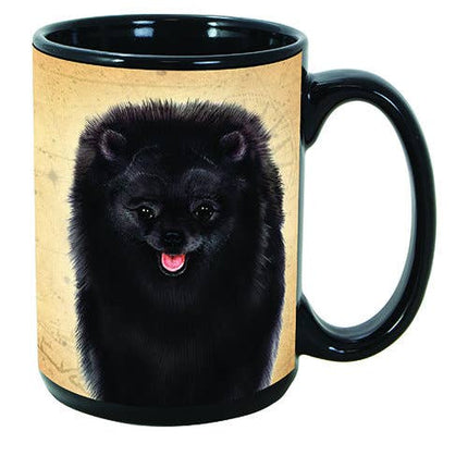 Pomeranian Black Mug Coffee Cup